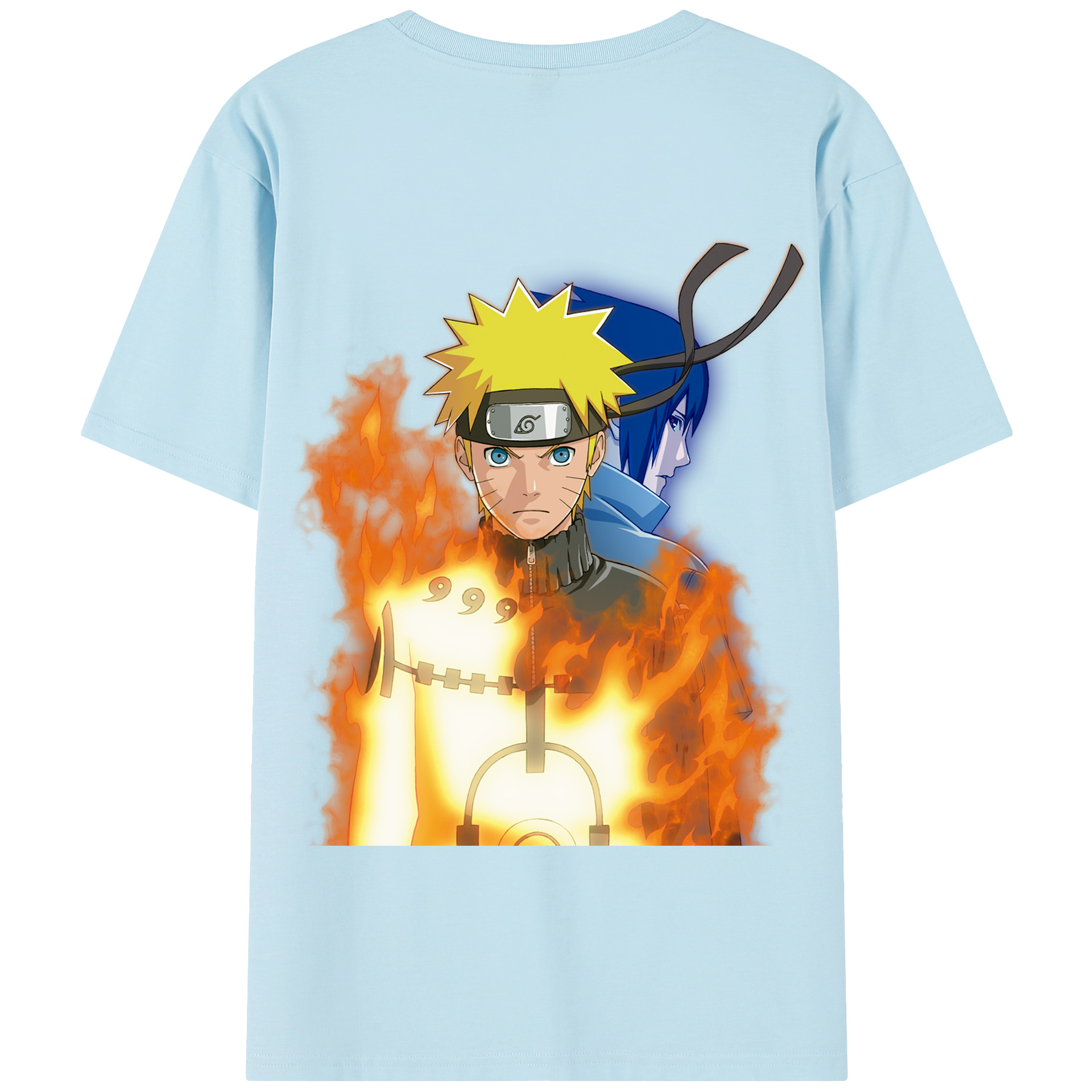 （画像用） NARUTO -ナルト- うずまき ナルト Uzumaki Naruto 綿100％半袖Tシャツ（背面プリント）